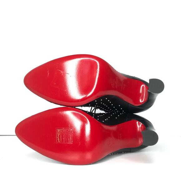 NEW Christian Louboutin Dakita 100 Studded Laceup Booties 36.5 - Picture 7 of 8